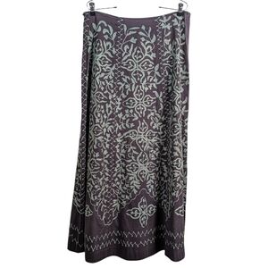 Vintage Soft Surroundings Maxi Skirt Medium Tall Embroidered A Line Boho Cottage